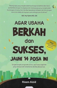 AGAR USAHA BERKAH DAN SUKSES, JAUHI 14 DOSA INI